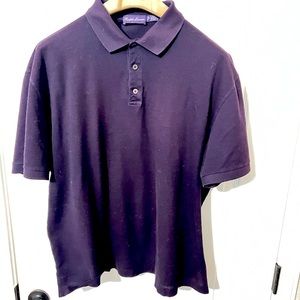 $995 Authentic RALPH LAUREN PURPLE LABEL Made in ITALY Purple Polo Shirt Sz.XL
